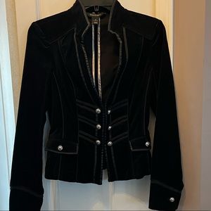 White House Black Market - black jacket with silver buttons